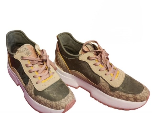 Michael Kors Muse Mixed-Media Trainers - Picture 2 of 3